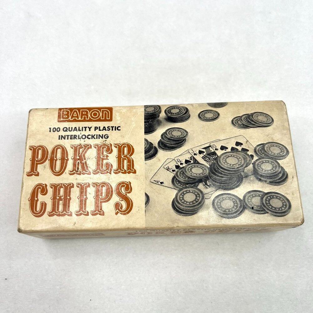 Vintage Baron Plastic Poker Chips
